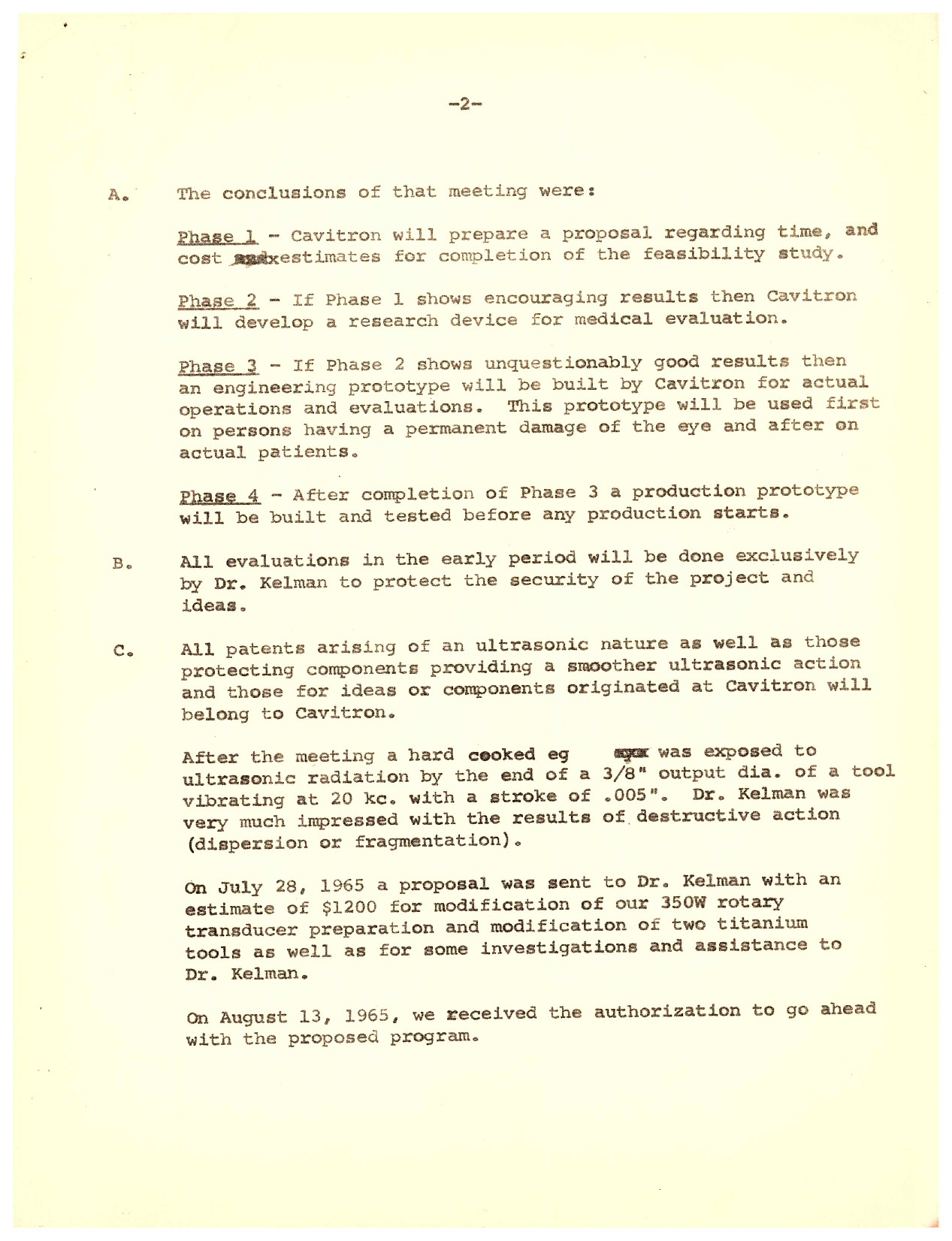 Phases of the project